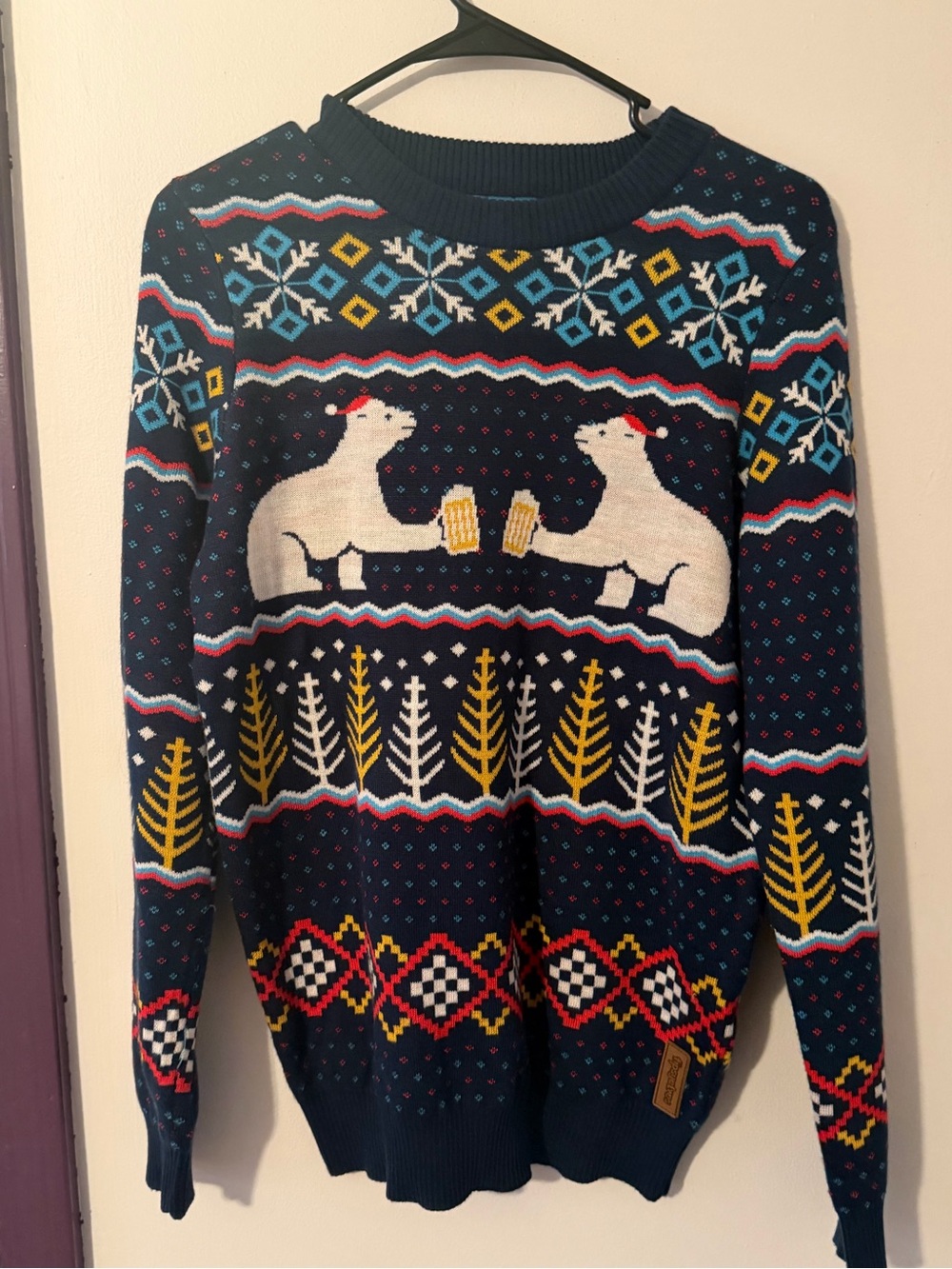 Ugly Christmas Sweater - Polar Bears Drinking Beer